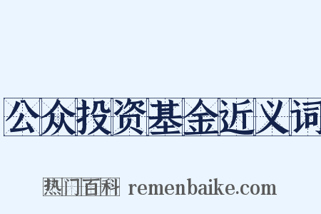 公众投资基金近义词是什么意思的图片